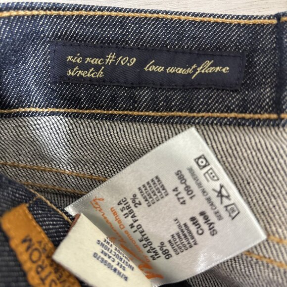 Citizens of Humanity Jeans #109 Low Waist Flare Womens 28 Dark Wash Denim RicRac - Picture 9 of 13